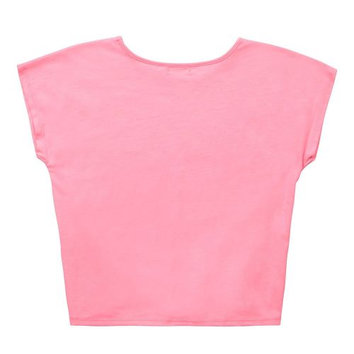 Girls Pink Logo Knot Front S/s T Shirt 85127 by Billieblush from Hurleys