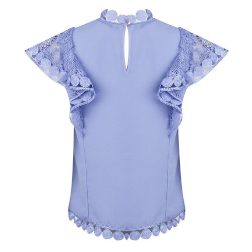 Womens Blue Gabbby Lace Detail Top 25814 by Ted Baker from Hurleys