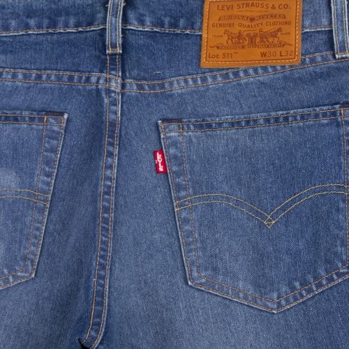 Mens Mid Blue OOA 511 Slim Fit Jeans 47798 by Levi's from Hurleys