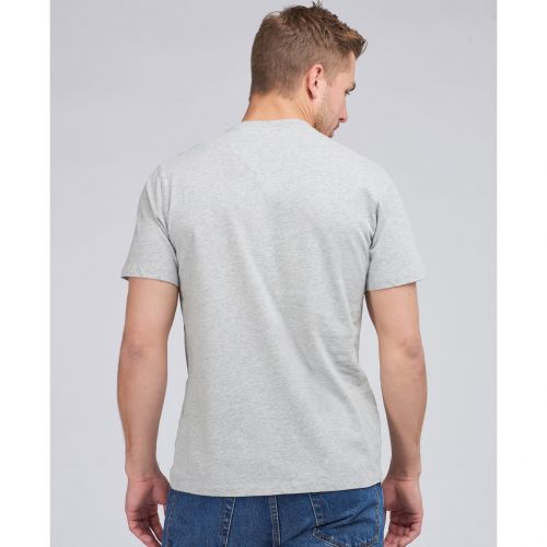 Mens Grey Marl Mechanic Steve S/s T Shirt 95588 by Barbour Steve McQueen Collection from Hurleys