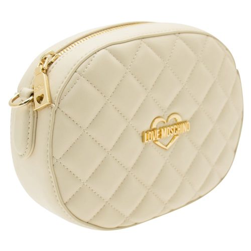 Womens Cream Small Quilted Cross Body Bag 10387 by Love Moschino from Hurleys