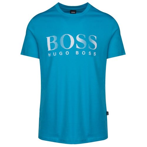 Mens Turqouise Beach Big Logo S/s T Shirt 26776 by BOSS from Hurleys