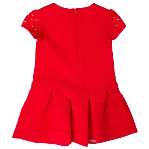 Girls Red Embroidered Flower Dress 12682 by Mayoral from Hurleys