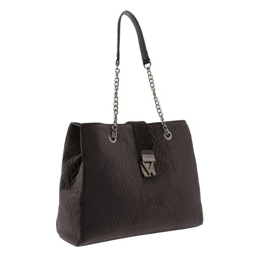 Womens Black Ghost Quilted Tote Bag 34842 by Valentino from Hurleys