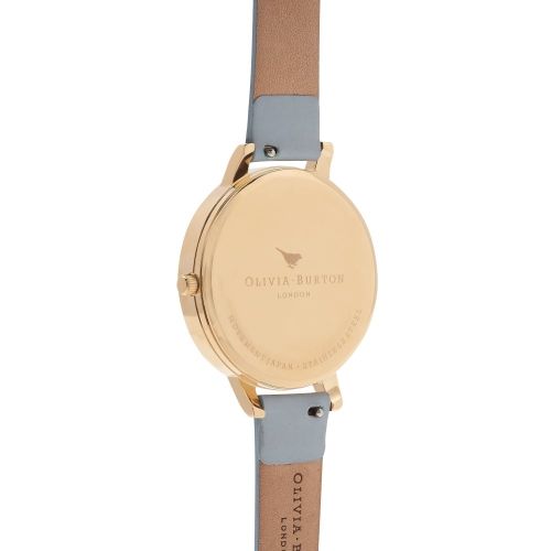 Womens Chalk Blue & Gold Queen Bee Dial Watch 18267 by Olivia Burton from Hurleys