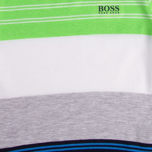 Boys Green Multi Stripe Block S/s T Shirt 56047 by BOSS from Hurleys