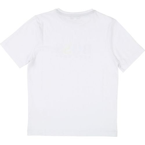 Boys White/Blue Colour Logo S/s T Shirt 38329 by BOSS from Hurleys