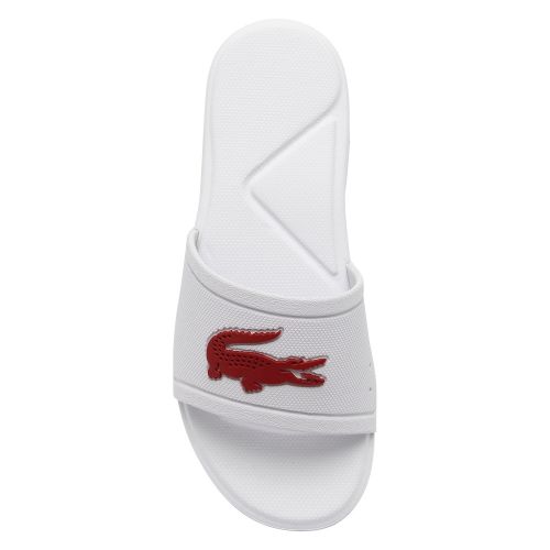 Child White/Dark Pink L.30 Croc Slides (10-1) 55718 by Lacoste from Hurleys