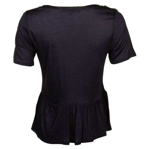 Womens Black Miro Mercerised Peplum Top 70718 by French Connection from Hurleys