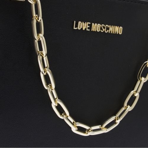 Womens Black Smooth Chain Shopper Bag 41327 by Love Moschino from Hurleys