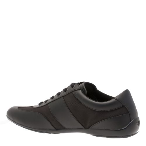Mens Black Logo Slim Trainers 29196 by Emporio Armani from Hurleys