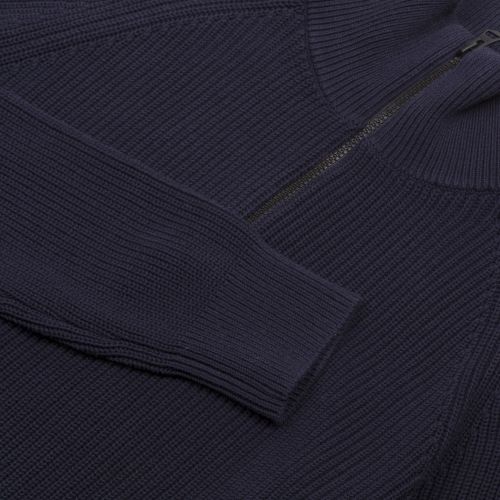 Casual Mens Dark Blue Karby Half Zip Knitted Top 34468 by BOSS from Hurleys
