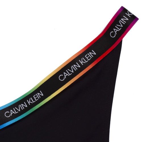 Womens Black Rainbow Trim Bikini Pants 87164 by Calvin Klein from Hurleys