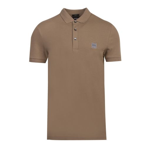 Casual Mens Khaki Passenger Slim Fit S/s Polo Shirt 51571 by BOSS from Hurleys