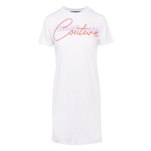 Womens White Signature Logo Jersey Dress 102761 by Versace Jeans Couture from Hurleys