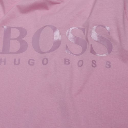 BOSS Casual Womens Pale Pink Temellow Logo S/s T Shirt 74097 by BOSS from Hurleys