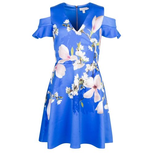 Womens Bright Blue Ambre Cold Shoulder Dress 25821 by Ted Baker from Hurleys