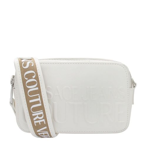 Womens White Embossed Logo Mini Crossbody Bag 83624 by Versace Jeans Couture from Hurleys