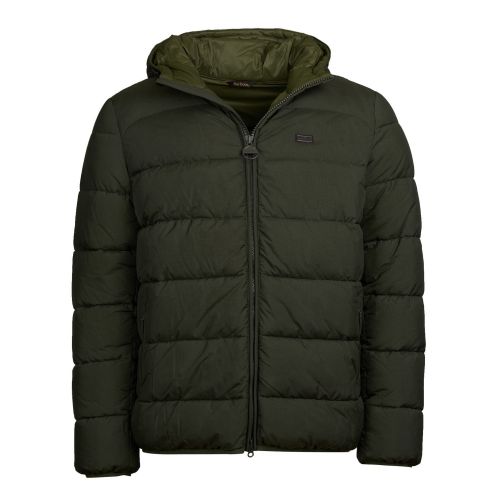 Mens Sage Court Hooded Quilted Jacket 46494 by Barbour International from Hurleys