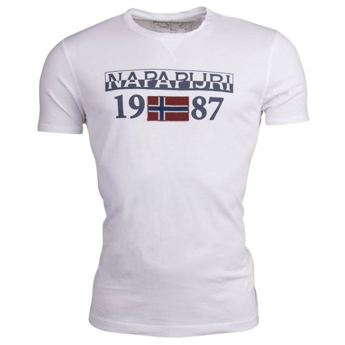 Mens Bright White Solin S/s T Shirt 17228 by Napapijri from Hurleys