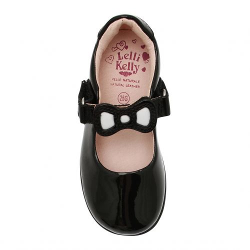 Lelli Kelly Shoes Girls Black Patent Colourissima Bow G Fit