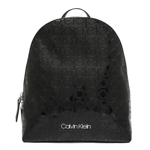 Womens Black Must Embossed Patent Backpack 76899 by Calvin Klein from Hurleys