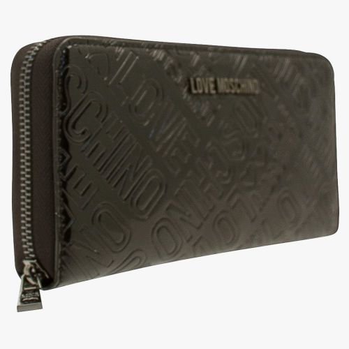 Womens Black Mirror Shine Purse 15686 by Love Moschino from Hurleys
