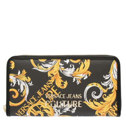 Womens Black Baroque Zip Around Purse 78247 by Versace Jeans Couture from Hurleys