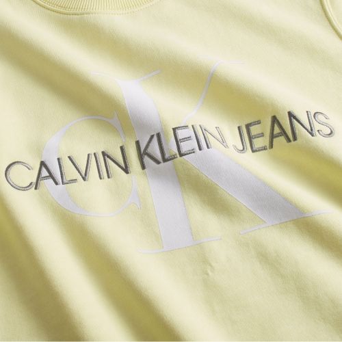 Womens Mimosa Yellow Dyed Monogram Crew Sweat Top 56199 by Calvin Klein from Hurleys