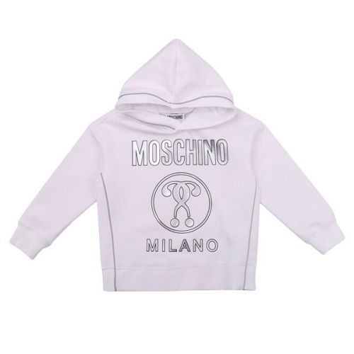 Boys White Milano Hoodie 107694 by Moschino from Hurleys