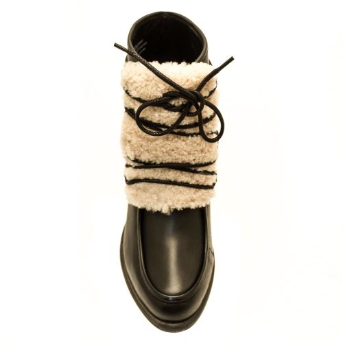 Womens Black & Natural Analise Exposed Fur Boots 60854 by UGG from Hurleys
