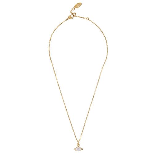 Womens White & Gold Reina Pendant Necklace 24725 by Vivienne Westwood from Hurleys