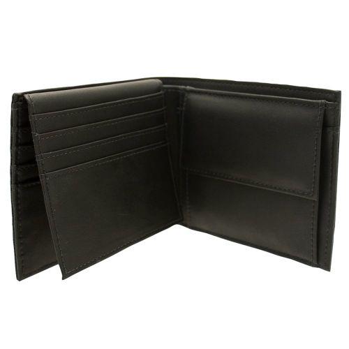 Mens Black Multi Logo Trifold Wallet 11143 by Armani Jeans from Hurleys