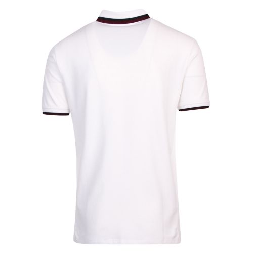 Mens White Double Tipped S/s Polo Shirt 45686 by Emporio Armani from Hurleys