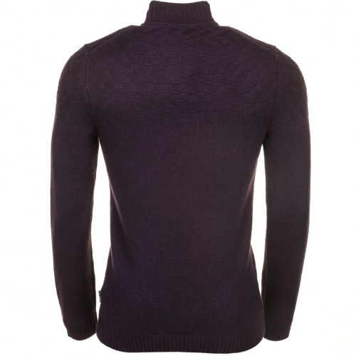 Mens Navy Winter Funnel Neck Knitted Jumper 61567 by Ted Baker from Hurleys