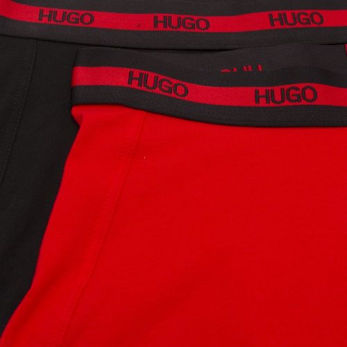 Mens Red/Black Branded 2 Pack Trunks 37774 by HUGO from Hurleys