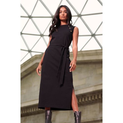 Womens Black Hallstatt Midi Dress 88260 by Barbour International from Hurleys