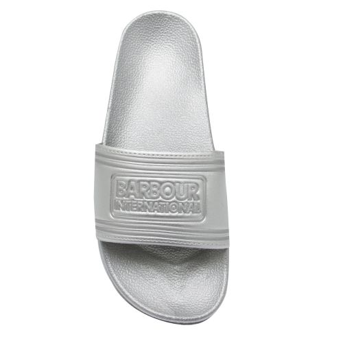 Womens Silver Slides 38684 by Barbour International from Hurleys