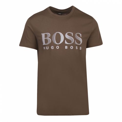 Mens Khaki Big Logo Beach Regular Fit S/s T Shirt 57117 by BOSS from Hurleys