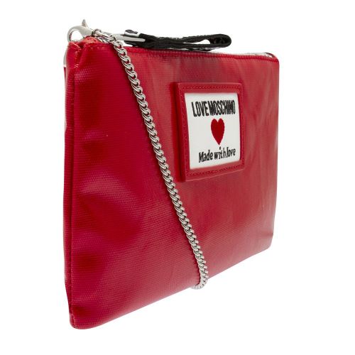 Womens Red Branded Shiny Crossbody Bag 82219 by Love Moschino from Hurleys