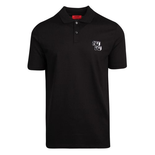 Mens Black Delion Logo Cube S/s Polo Shirt 56908 by HUGO from Hurleys
