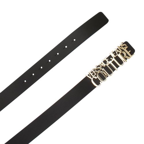 Womens Black Branded Logo Belt 75839 by Versace Jeans Couture from Hurleys