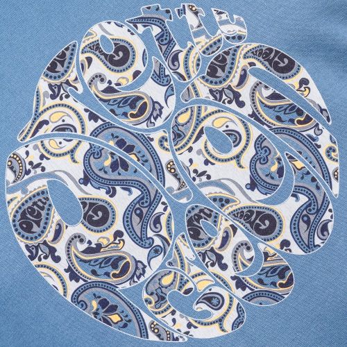 Mens Indian Teal Stretford Paisley Logo S/s Tee Shirt 64224 by Pretty Green from Hurleys