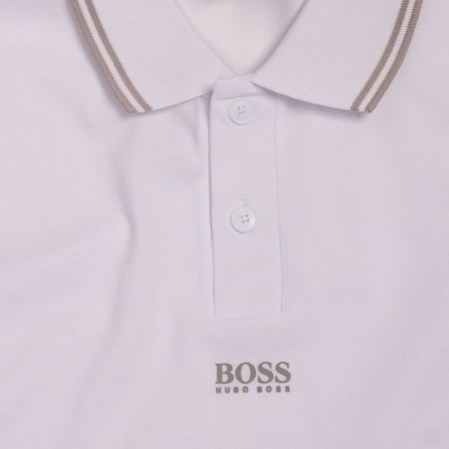 Casual Mens White Pchup Tipped S/s Polo Shirt 79737 by BOSS from Hurleys
