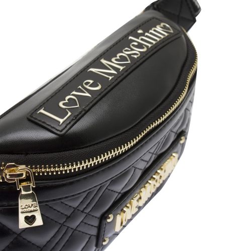 Womens Black Diamond Quilted Bum Bag 53180 by Love Moschino from Hurleys
