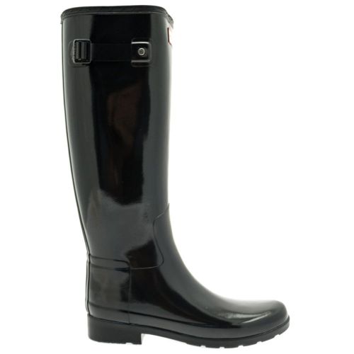 Womens Black Original Refined Gloss Tall Wellington Boots 68167 by Hunter from Hurleys