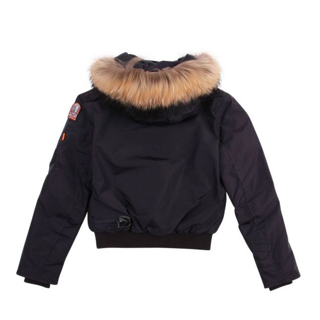 Girls Navy Gobi Fur Hooded Jacket