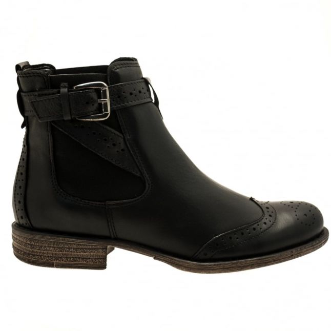 Womens Black Caliso Brogue Boots