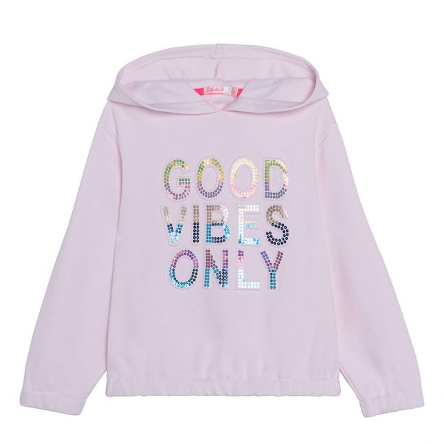Girls Pale Pink Good Vibes Only Hoodie