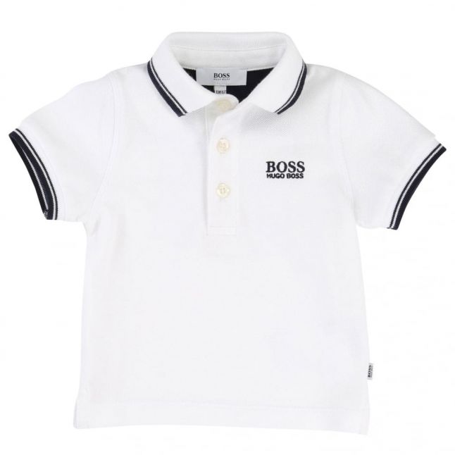 Baby White Tipped S/s Polo Shirt